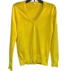 J. Crew yellow size M  V- neck cardigan